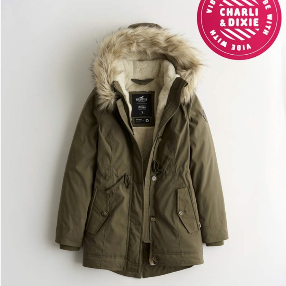 Hollister Olive Parka